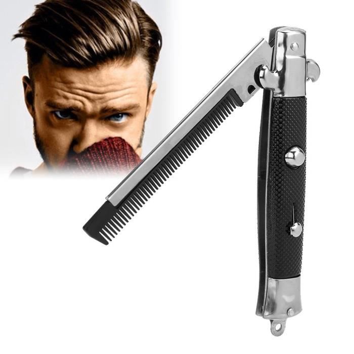 Peigne à ressorts Switchblade Peigne à têtes à huile rétro-américain Peigne Suavecito