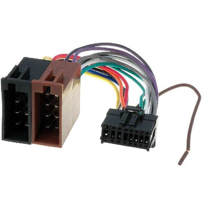 Cable Autoradio Pioneer 16PIN Vers Iso - connecteur noir 1