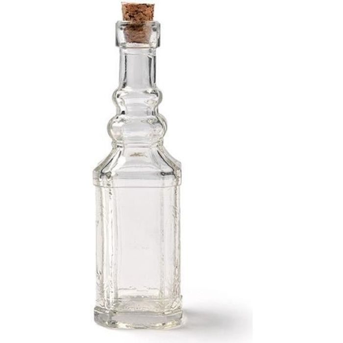 MIGNONETTE VERRE ET BOUCHON 12 CM