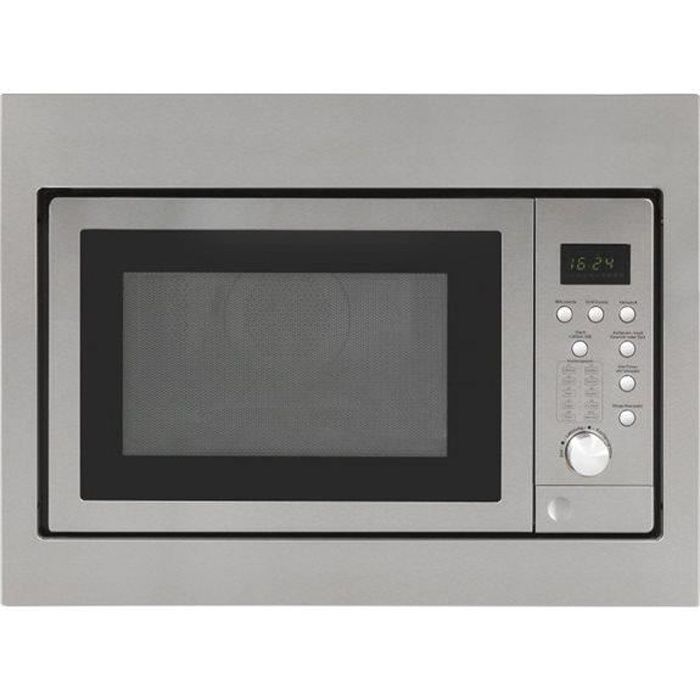 Exquisit EMW2546Hi Four micro-ondes combiné grill intégrable 25 litres 900 Watt inox et verre