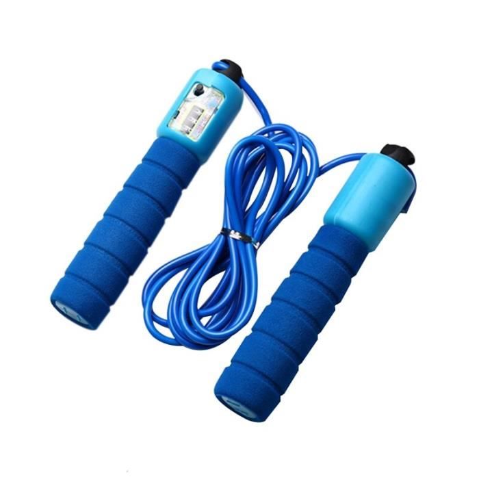 Multi-fonction sport éponge corde à sauter compteur professionnel électronique compteur corde à saute - Modèle: Blue - HSJSTSA00913