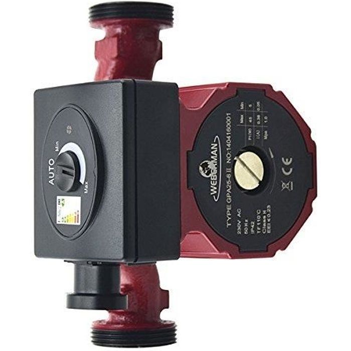 Circulateur pour chauffage central Weberman GPA II 25-40 180 mm 230 V Classe A