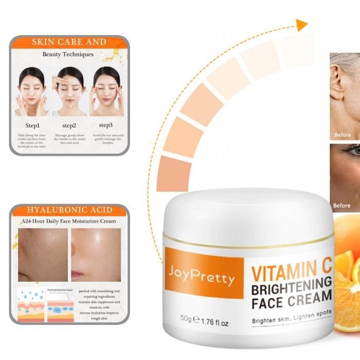 50 ml hydratant anti-âge blanchissant extraits de plantes vitamine C crème éclaircissante pour le visage pour dames style--50ml