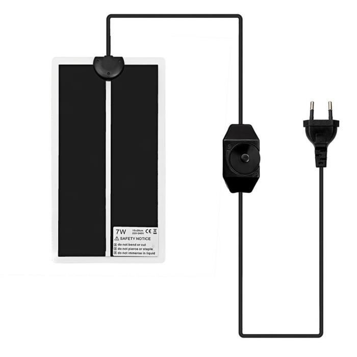 Chauffage,Reptiles Thermo tapis chauffant 5 20W régulateur de température réglable pour Terrarium tapis chauffant - Type 7W EU Plug