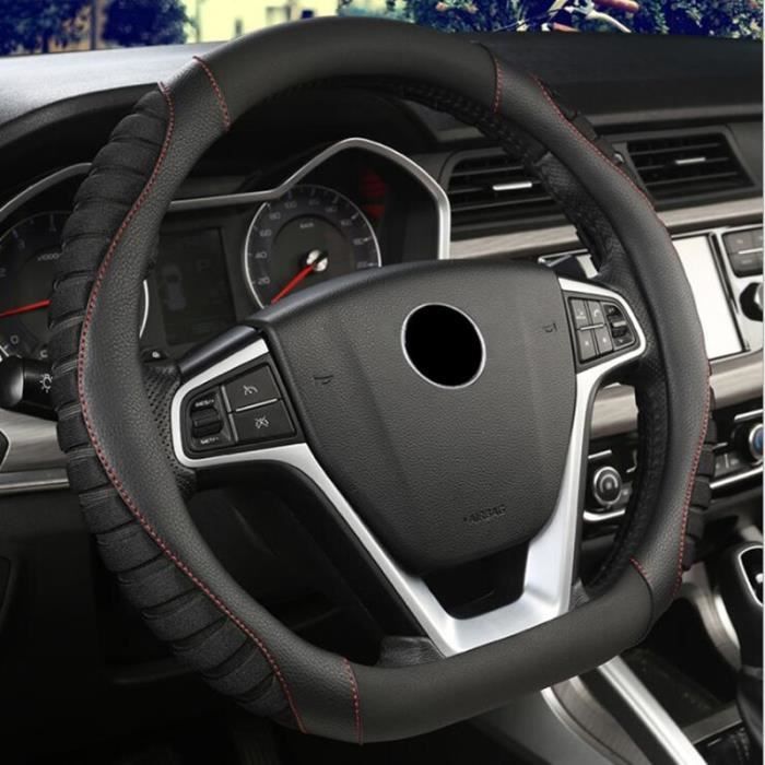 Couvre volant,Housse de volant de voiture, pour citroën C3 XR C4 Sega C4L Elysee DS3 DS4 DS5 DS3 Audi TT RS7 S3 S5 SQ5 - Type Black
