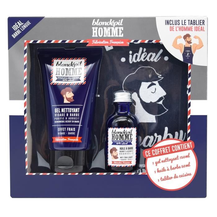 BLONDEPIL HOMME Coffret Barber Huile et Tablier