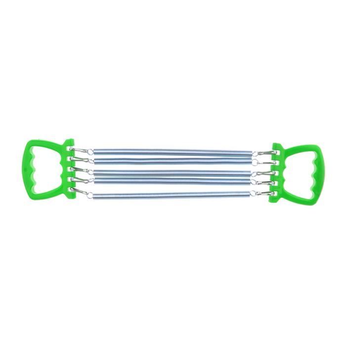 Expanseur Thoracique - Exerciseur Pour Enfants - Garçons Filles - 5 Ressorts - Appareil De Musculation - Plusieurs Couleurs vert
