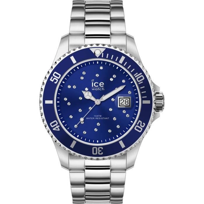 Ice-Watch - ICE steel Blue cosmos silver - Montre argent pour femme avec bracelet en metal - 016773 (Medium)