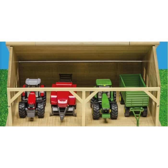 Kids Globe Hangar de ferme pour tracteurs jouets 1:50