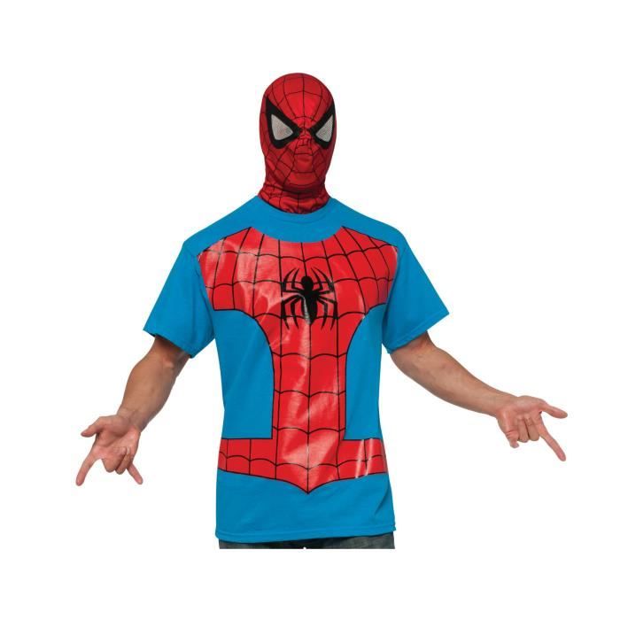 T-shirt avec cagoule Spiderman adulte