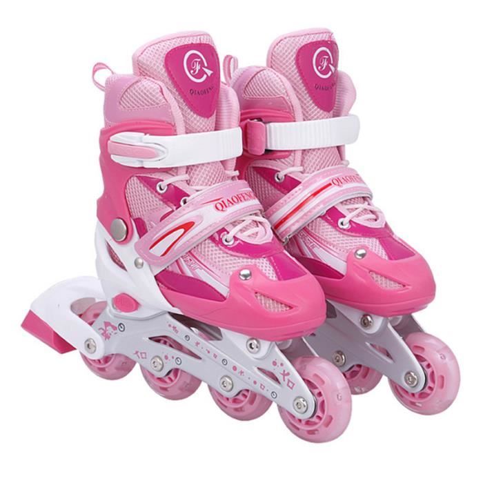 Roller In Line Roues LED illuminées Rollers pour Enfants Patins à roulettes Patins Inline pour Filles et garçons