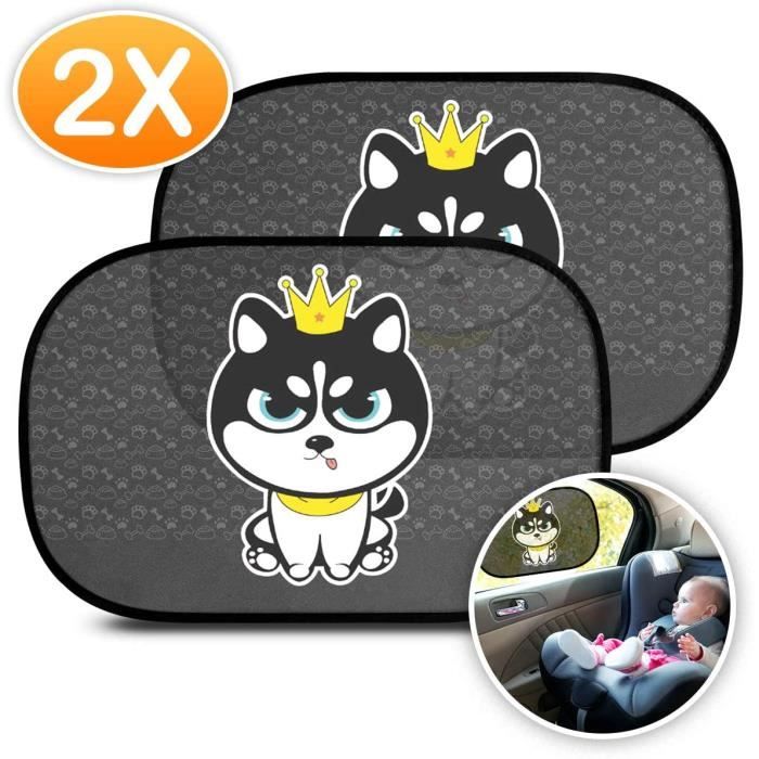 2 pièces Pare Soleil Voiture bébé, Pare-Soleil Auto-Adhésifs pour Enfants, Pare Soleil Fenêtre pour vitres latérales Contre Les Ray