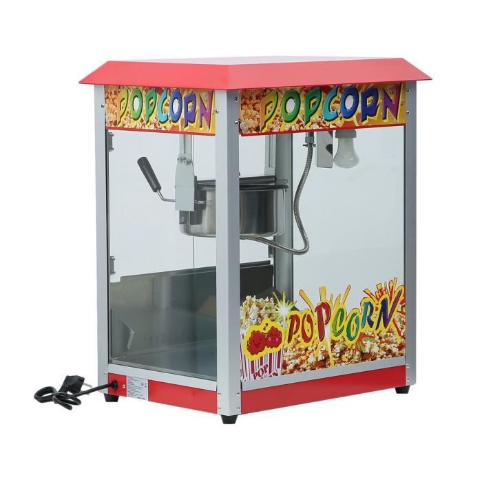 Machine à pop-corn 1400W appareil à maïs en style classique rétro pour cinéma parc