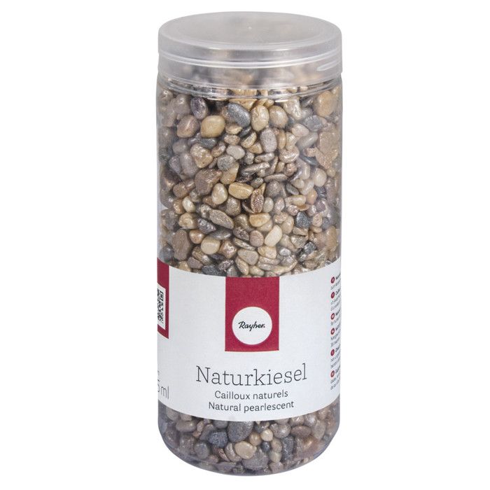 Cailloux naturels avec brillant nacré 5 à 8mm boîte 475ml - Rayher Multicolore - Assort.