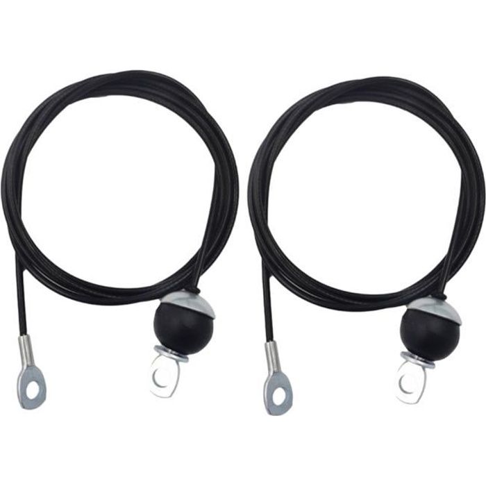 2 Pièces 2m 5mm Acier Fitness Bricolage Poulie Câble Biceps Musculation à Domicile Gym CUTICATE