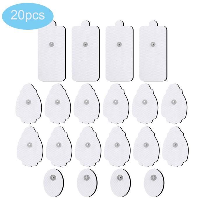 20 électrodes compatibles avec les électrostimulation EMS/TENS - Accessoires pour électrostimulateur