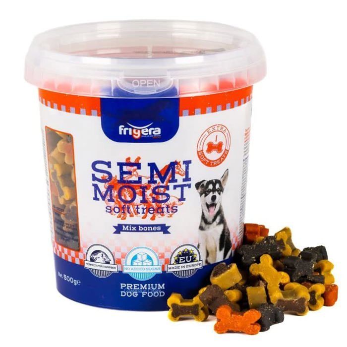 Friandise pour Chiens - Frigera - Semi-Humide - Mélange Doux - 500g Friandise pour Chiens - Frigera - Semi-Humide - Mélange Doux - 500g