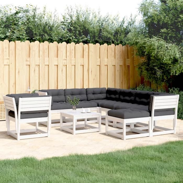 vidaXL Salon de jardin 6 pcs avec coussins Résine tressée ensemble de canapés d'extérieur canapé d'angle de jardin 3308162 - vue 10