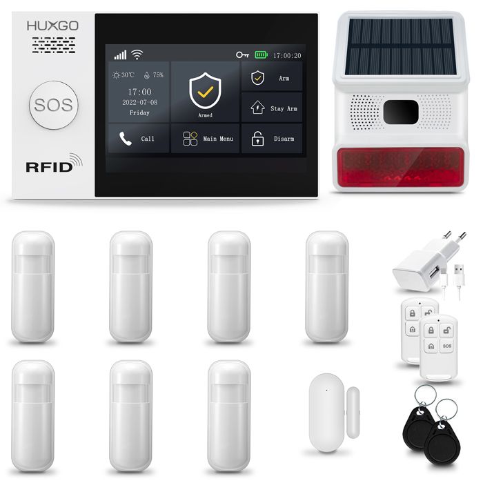 Système d'alarme Tuya PG103 - Alarme antivol domestique - Alarme WiFi GSM - Maison