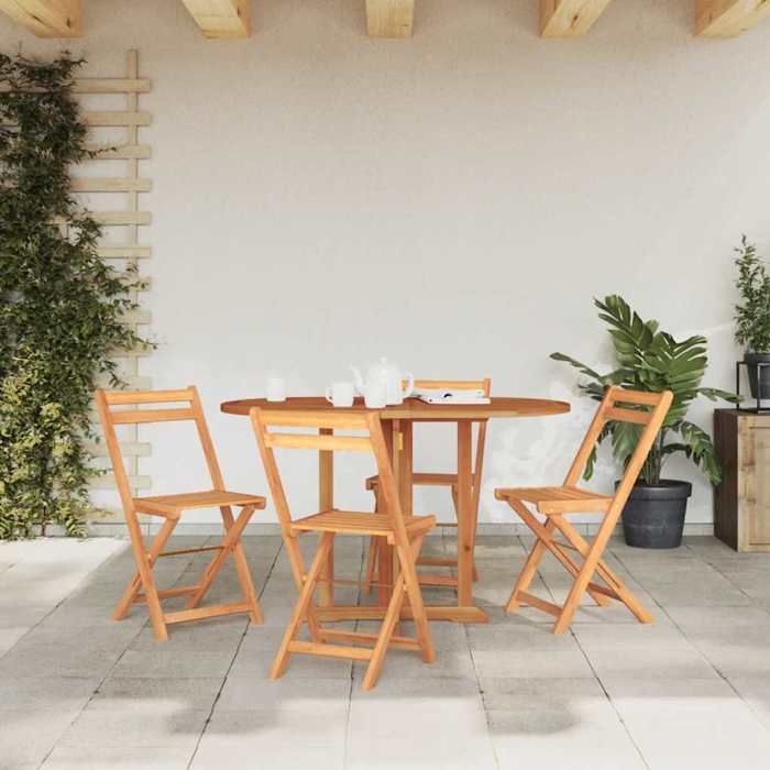 Table de jardin pliante - CLOUD - papillon - 120x70x75 cm - Bois teck solide C706