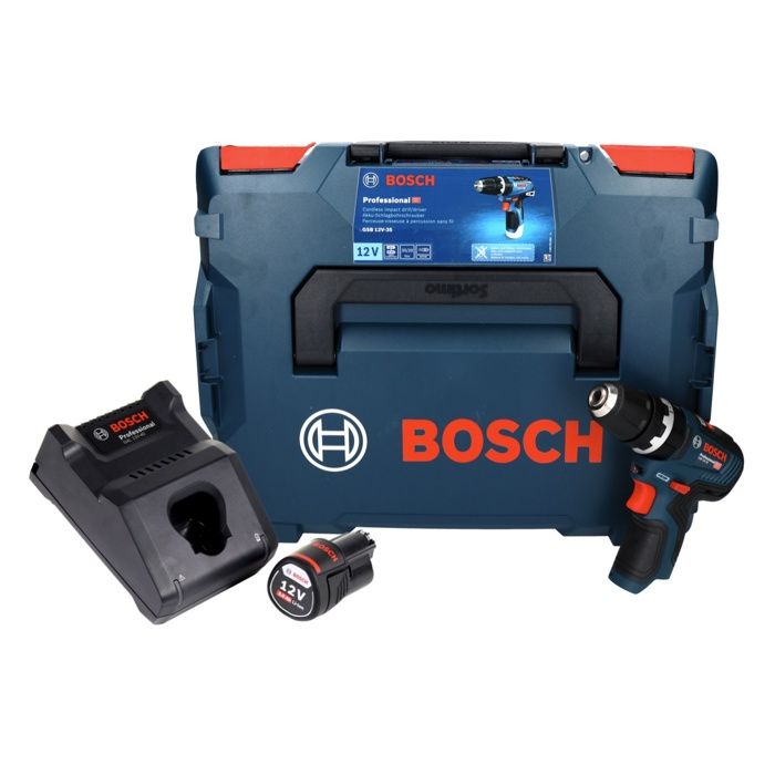 Perceuse visseuse à percussion sans fil Bosch GSB 12V 35 35 Nm Brushless Batterie 3 0 Ah - vue 1