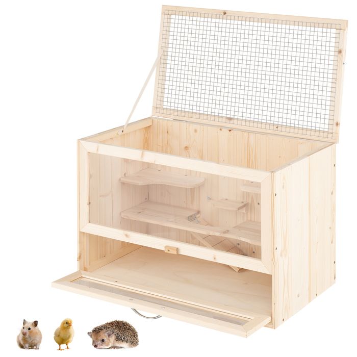 Meilleurs prix pour Cage En Sapin Pour Hamster Costway, Toit Rabattable, Zones Multi-Échelles, Rampe, Porte Verrouillable,Pour Petits Animaux Compagnie