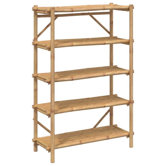 859194& Étagère à 5 niveaux- armoire de rangement 100x40x150 cm bambou