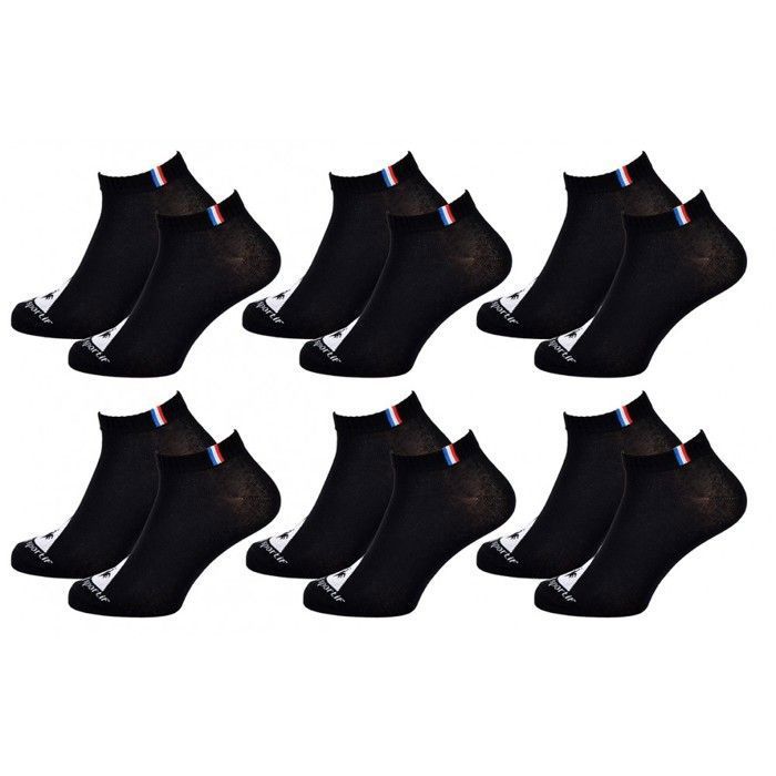 Chaussettes SNEAKER LE COQ SPORTIF Pack de 6 9415 NOIR
