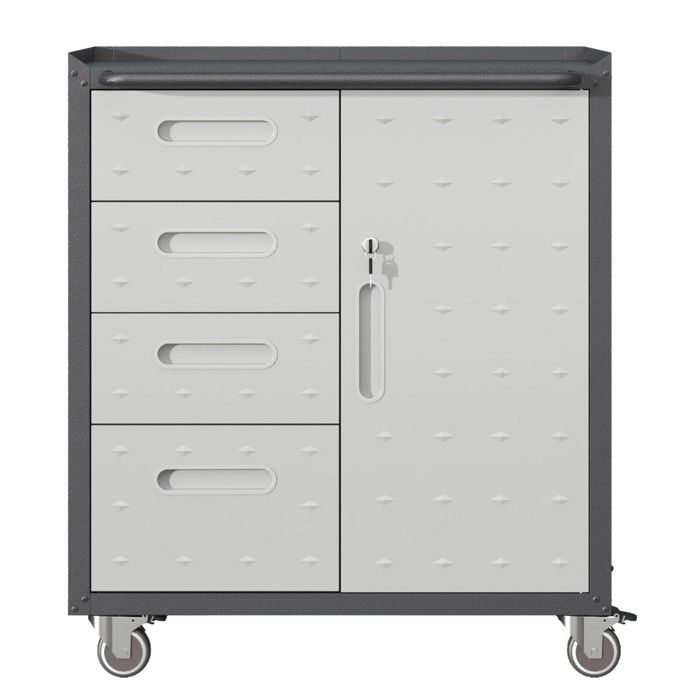Armoire à outils métal robuste 75x42x88 cm avec roulettes - Garage/atelier/bureau - Stockage professionnel rangement Armoire à outils métal robuste 75x42x88 cm avec roulettes - Garage/atelier/bureau - Stockage professionnel rangement