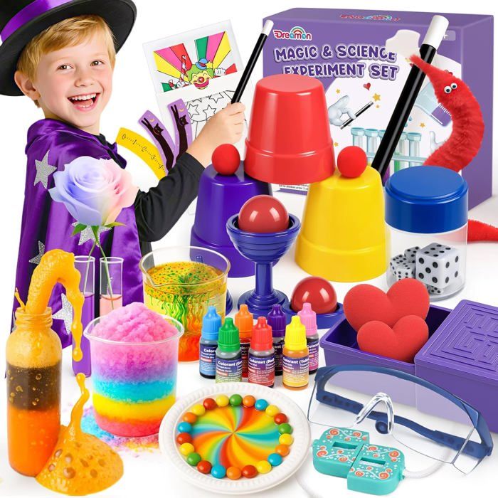 Dreamon – Coffret Magie Et Sciences STEM – 12 Tours + 75 Expériences – Dès 6 Ans – Cadeau Garçons Filles 6-12 Ans