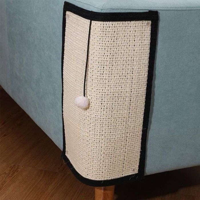 Tapis à gratter pour chat en sisal et carton protège meuble canapé contre rayures .