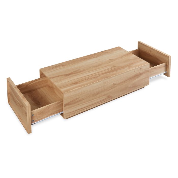 Table basse Turur 104 x 50 x 40 cm effet chêne