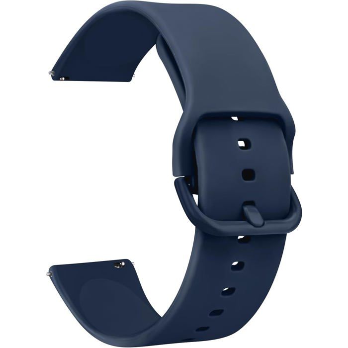Bracelets silicone 20mm/22mm remplacement universel à dégagement rapide bleu marine