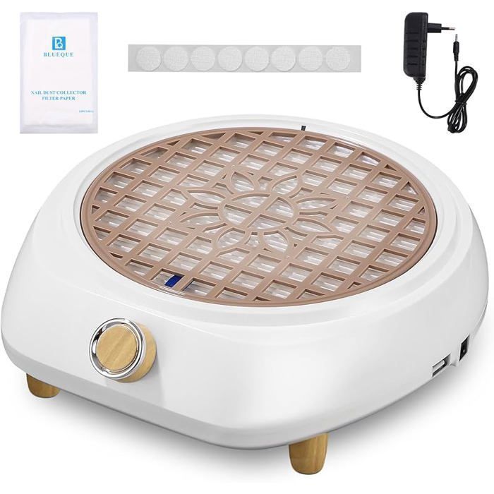 100W Aspirateur Ongles Professionnelle 5000RPM Aspirateur Manucure Blanc Convient Aux Salons De Manucure Et Aux A Mult SECHE-ONGLES