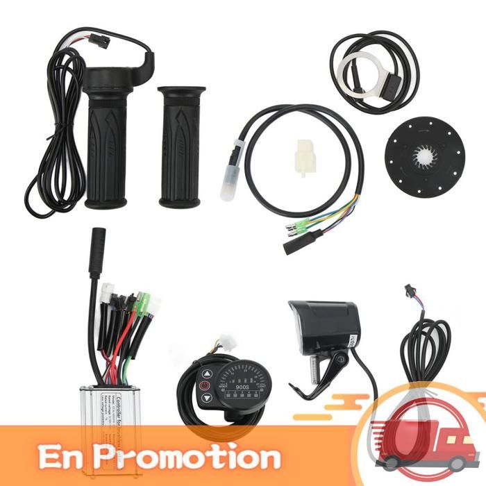 zerone Kit de contrôleur de vélo électrique Contrôleur à onde sinusoïdale 15A Panneau LED900S Capteur dassistance 10B sport velo