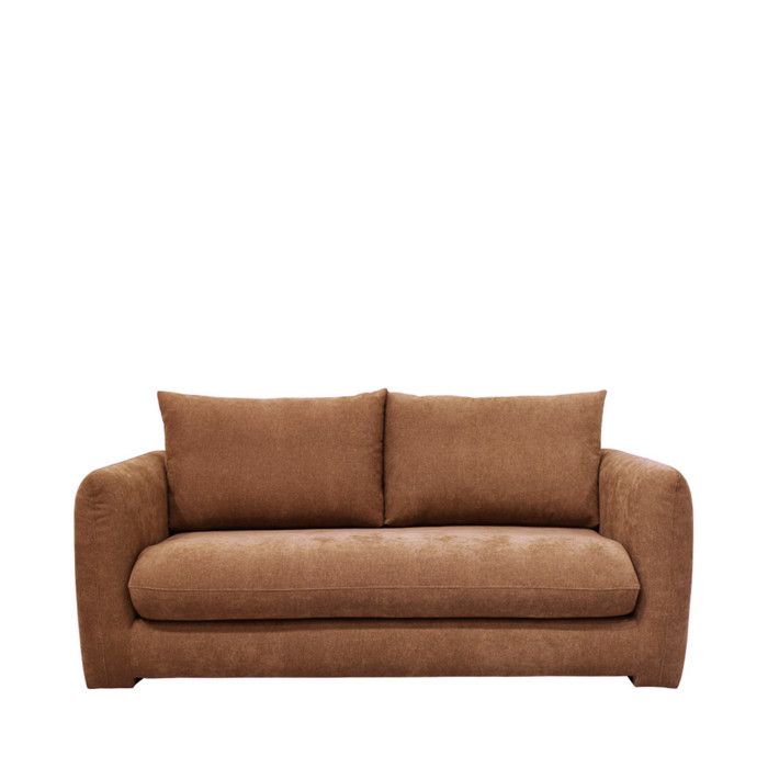 Wiame - Canapé convertible 2 5 places en tissu - Terracotta