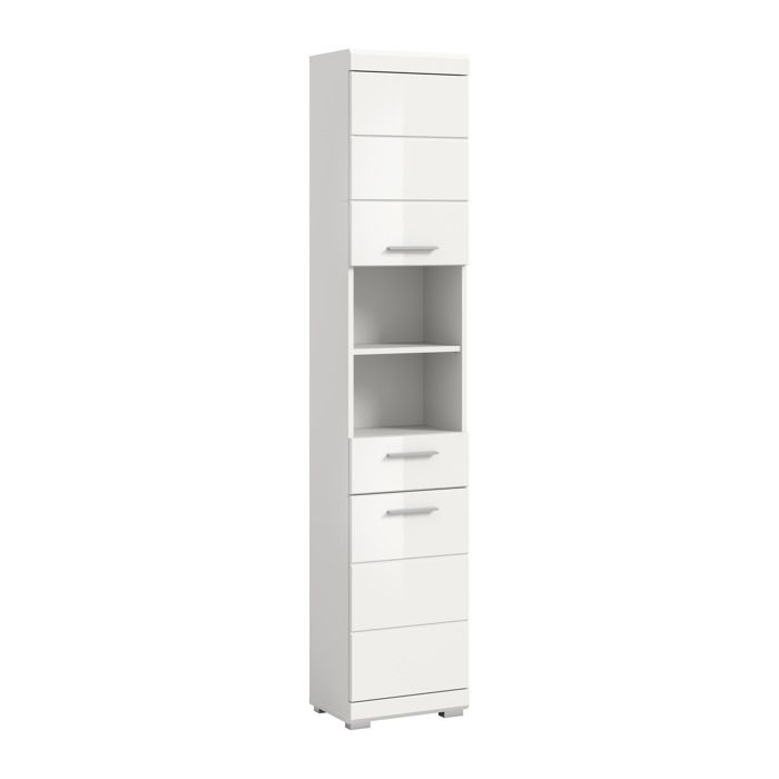 [en.casa] Colonne de salle de bain Scout blanc 37 x 31 x 191 cm