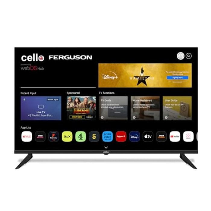 Téléviseur Intelligent LED sans Cadre CELLO 43 pouces webOS intégré HD Bluetooth • 3 ports HDMI