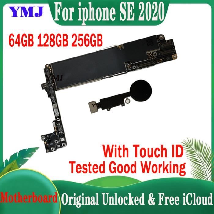 Carte Mère IPhone SE 2 (2020) 64GO Défectueuse - MODEM HS - Vendue Avec Bouton Home - Pour Pièces/SWAP
