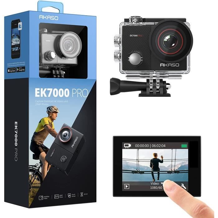 AKASO 4K Caméra Sport EK7000 Pro avrc asccessoires universels pour caméra  Sport 14 en 1 - Cdiscount Appareil Photo