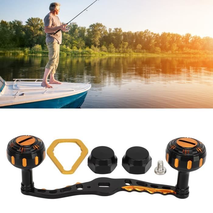 Poignée de moulinet de pêche Spinning, 1 pièce, poignée de remplacement en métal, bras à bascule avec bouton d'alimentation rond | SHEIN Poignée de moulinet de pêche Spinning, 1 pièce, poignée de remplacement en métal, bras à bascule avec bouton d'alimentation rond | SHEIN