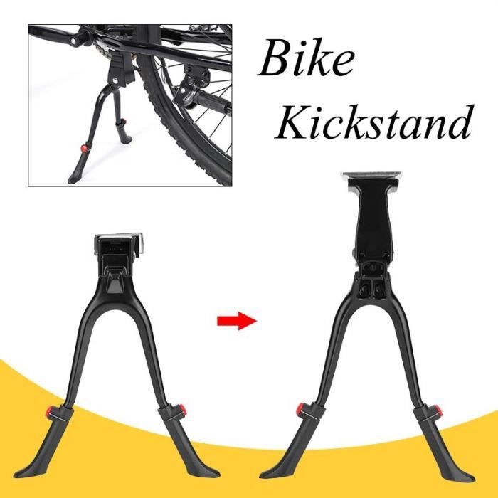 Béquille Double vélo Center Mount Double Jambe taille Adjustable Kickstand Supporter Convient 24-28 inch Bicycle