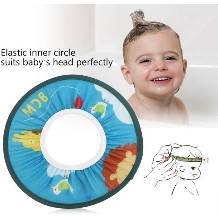 Visière de Bain Enfant, Casquette de Bain Bébé, Chapeau Douche pour les  enfants de 0 à 9 ans, Réglable Visière Bonnets,Bleu - Cdiscount  Puériculture & Eveil bébé