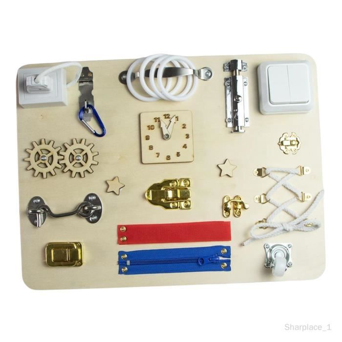 IZDUDO Busy Board Montessori, Planche Activité Tableau Sensoriel, Livre Jouet De Développement Motricité Fine & Éducation Préscolaire, Jeux Educatif Pour Garcon Fille#1