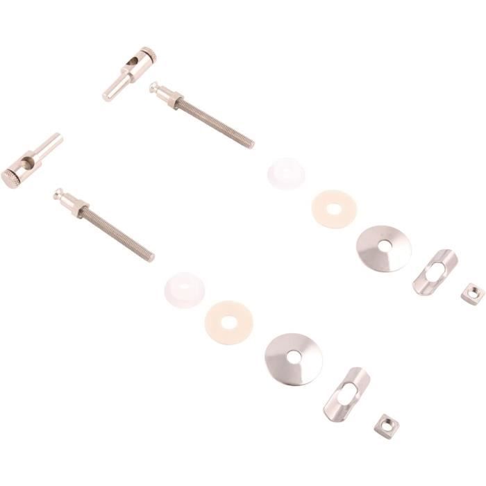 Ensemble De Charnières Universelles Pour Abattant WC - Acier Inoxydable - Charnières De