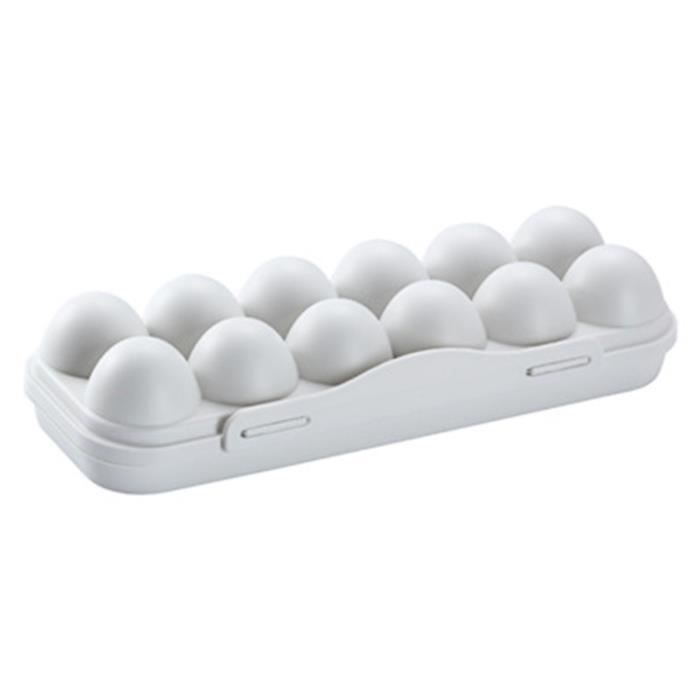 Conteneur à Œufs Réfrigérateur 4 Pièces 80 Grilles - Tiroir Empilable 4 Couches Beige Pour Stockage Optimal
