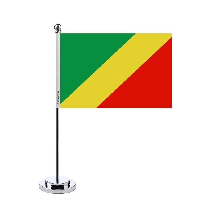 Drapeau bureau de la république du Congo 14x21cm - Cdiscount Maison