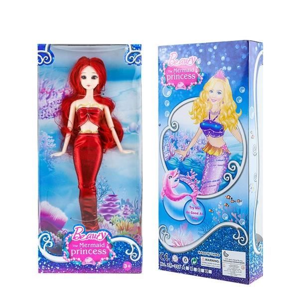 Barbie poupée sirène lumière et danse aquatique à plonger dans l'eau, avec  mouvements de nageoire, jouet pour enfant,Rouge - Cdiscount Jeux - Jouets