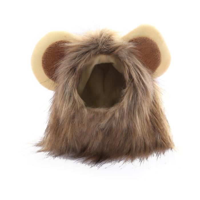 Dr Le Petit Chien Chat Cosplay Lion Perruque Tete Chapeau Avec Oreille Pour Chiot Chats Automne Hiver Dress Up Costume Echarpe Tai Cdiscount