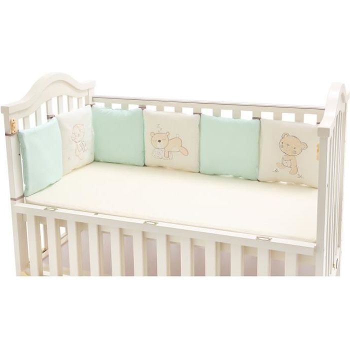 Tour De Lit Vert D Eau Cdiscount